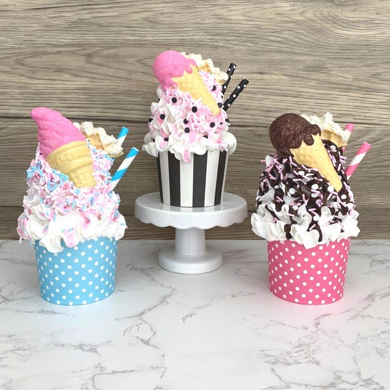 Ice Cream Cone Fake Cupcake