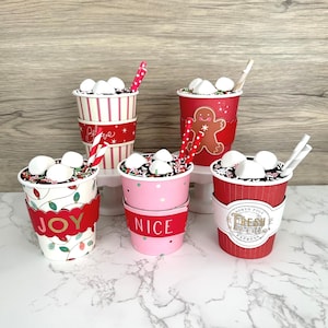 Christmas Marshmallow Fake Hot Chocolate Cups