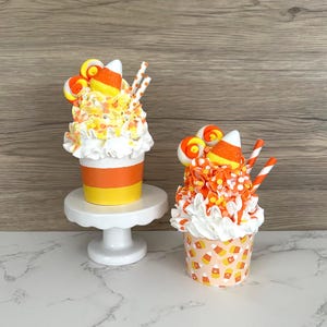 Candy Corn & Lollipop Cupcakes