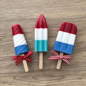 Faux Patriotic Popsicles