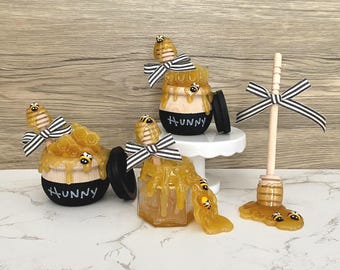 Drippy Black/Natural Honey Pots & Jars