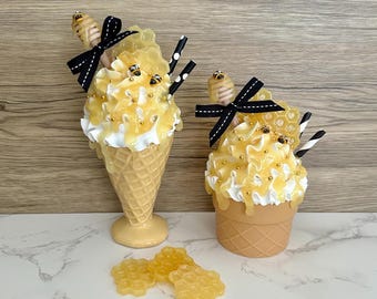 Sale Honey & Bee Faux Ice Cream Sundaes