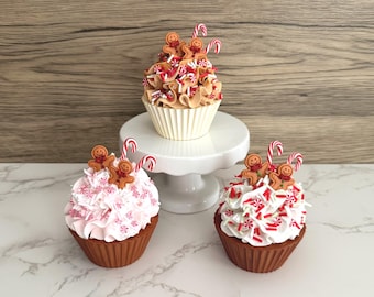 Gingerbread Man Treat Fake Cupcake
