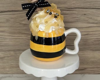 Sale Honey Bee Mini Faux Whip Mugs