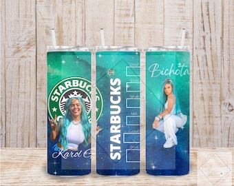 20 oz tumbler design-- Sublimation design-- Karol G