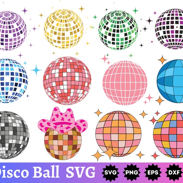 Disco Ball SVG | Disco Ball PNG | Disco Ball SVG Bundle | Groovy Svg | Discoball Svg | Mirror Ball Svg | Shiny Discoball | Instant Download