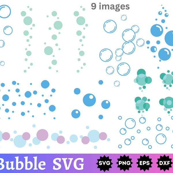 Bubble SVG | Blowing Bubble SVG | Bubbles | Cute Bubble | Water Bubble Clipart | Blown Bubbles | Bubble Silhouette | Instant Download