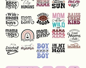 Mama SVG Bundle, Leopard Print, Mom Life Designs (Digital Download)