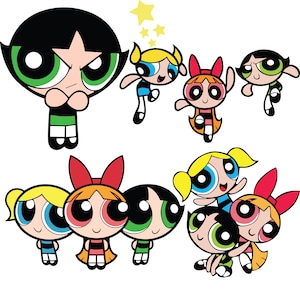 Powerpuff Girls Svg Bundle, Powerpuff Girls Png, Powerpuff Clipart, Powerpuff svg,Digital Download Bundle Svg, Eps, Png image 2