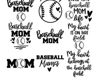 Baseball Mom PNG, Retro Glitter Shirt Design (Digital Download)