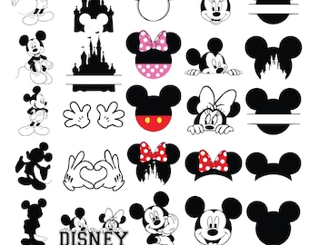 Magic Kingdom SVG Bundle, Micky Maus Schnittdateien (Digitaler Download)