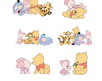 Kubuś Puchatek Png Bundle, Tygrysek Prosiaczek Kłapouchy Clipart (Pobieranie Cyfrowe)