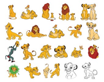 The Lion King PNG Clipart Bundle, Sublimation Designs