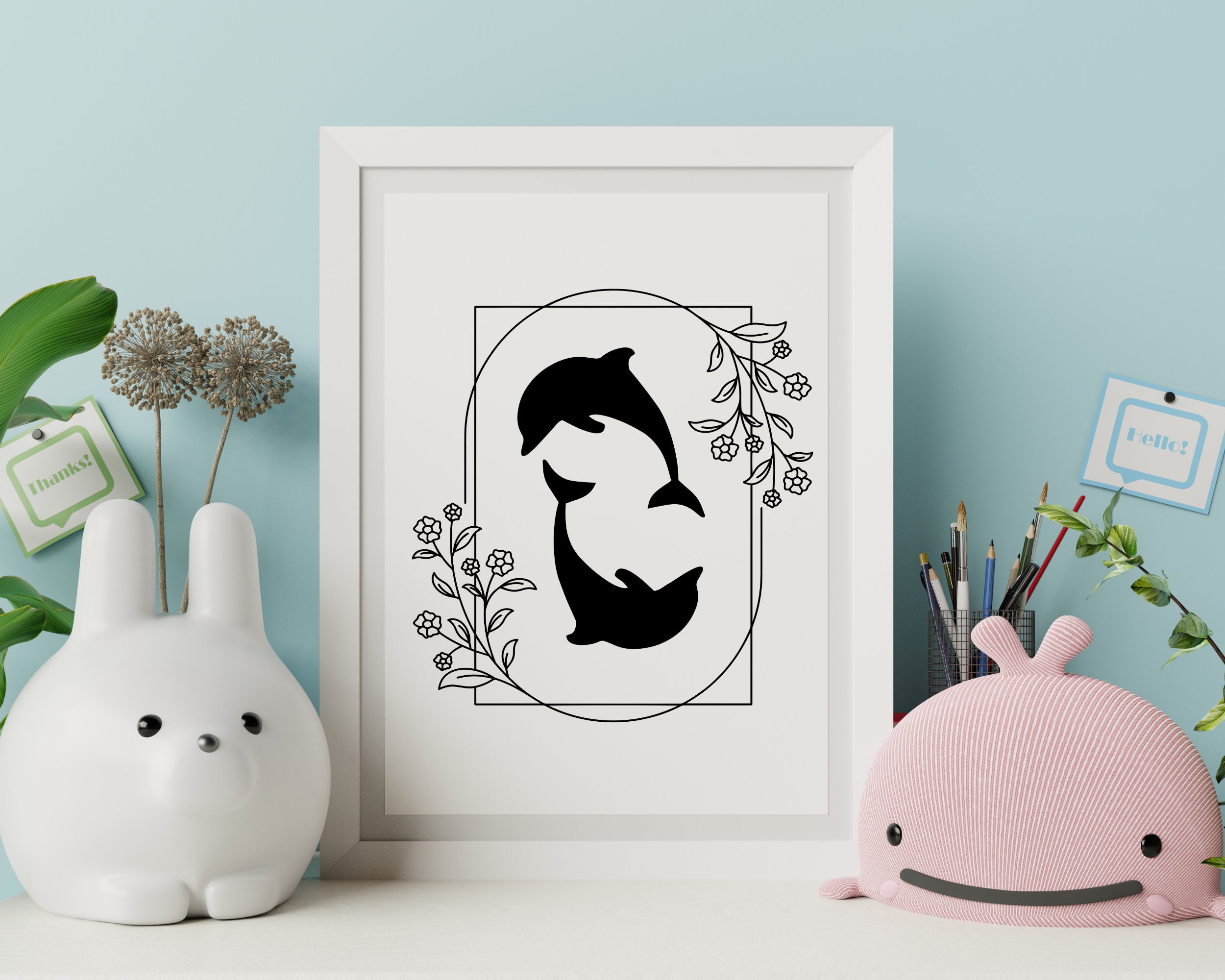 Dolphin SVG Dolphin PNG Ocean SVG Sea Animals Svg Dolphin Clipart