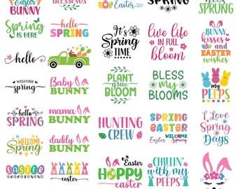 Happy Easter Bunny Shape Svg Bundle, Bunny Svg, Rabbit Svg, Bunny Shape Clipart, Easter Bunny Cut File For Circut, Bunny Silhouette