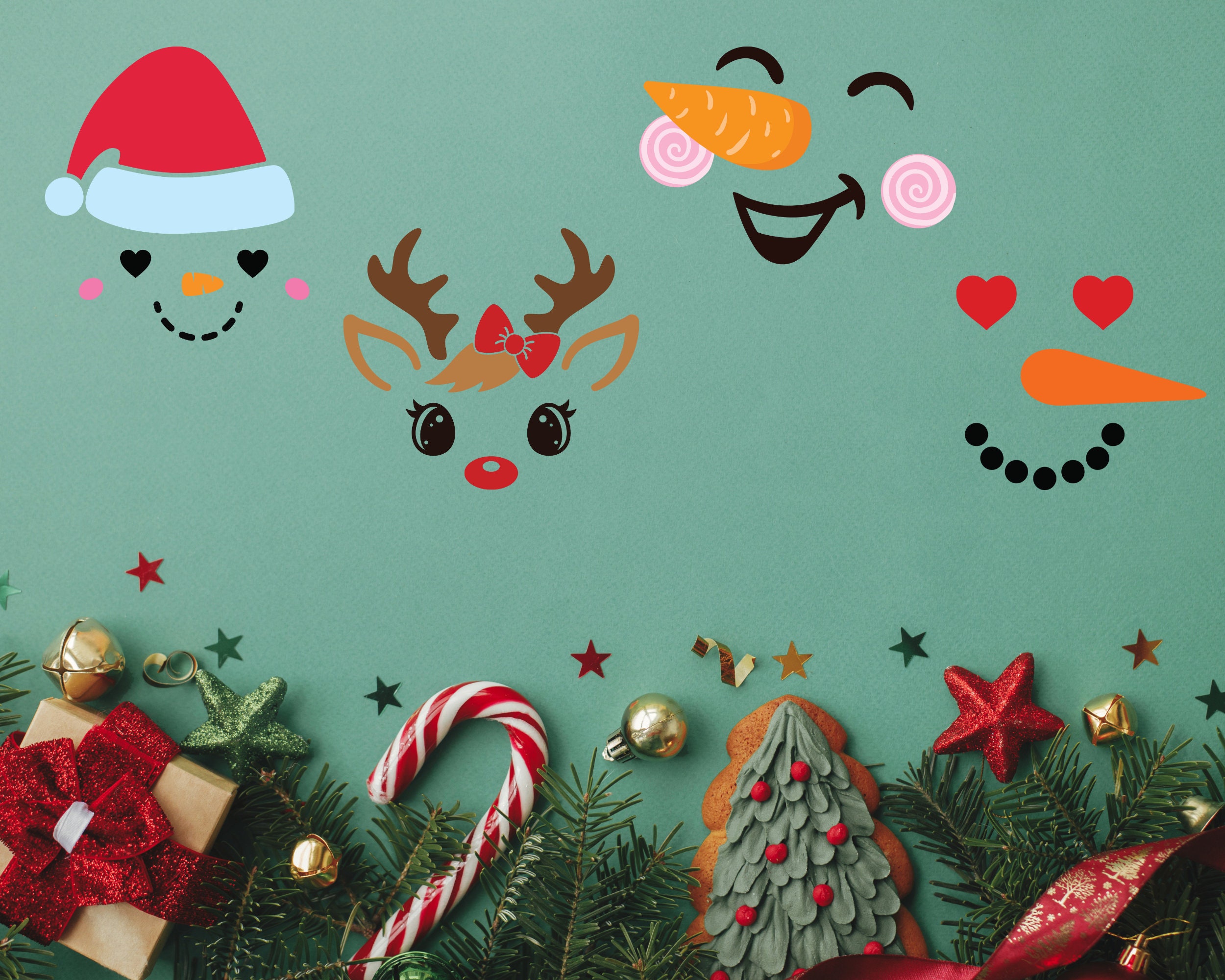 Snowman Face SVG Christmas Snowman SVG Cute Snowman SVG Winter Holiday