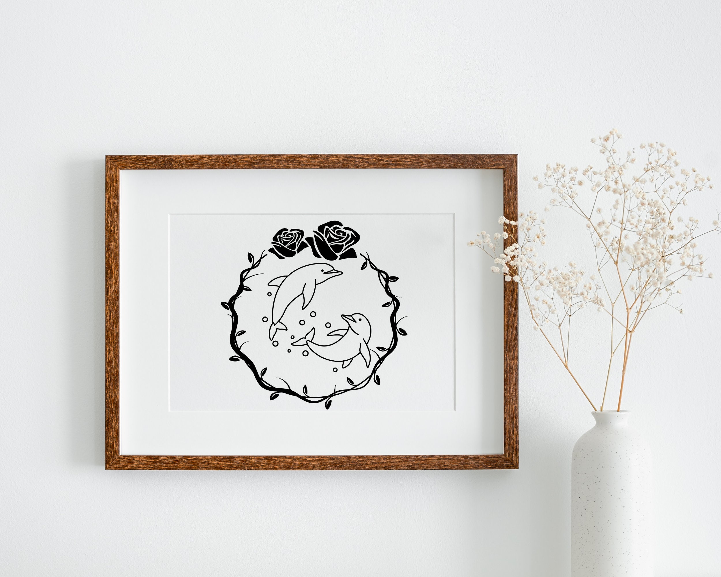 Dolphin SVG Dolphin PNG Ocean SVG Sea Animals Svg Dolphin Clipart