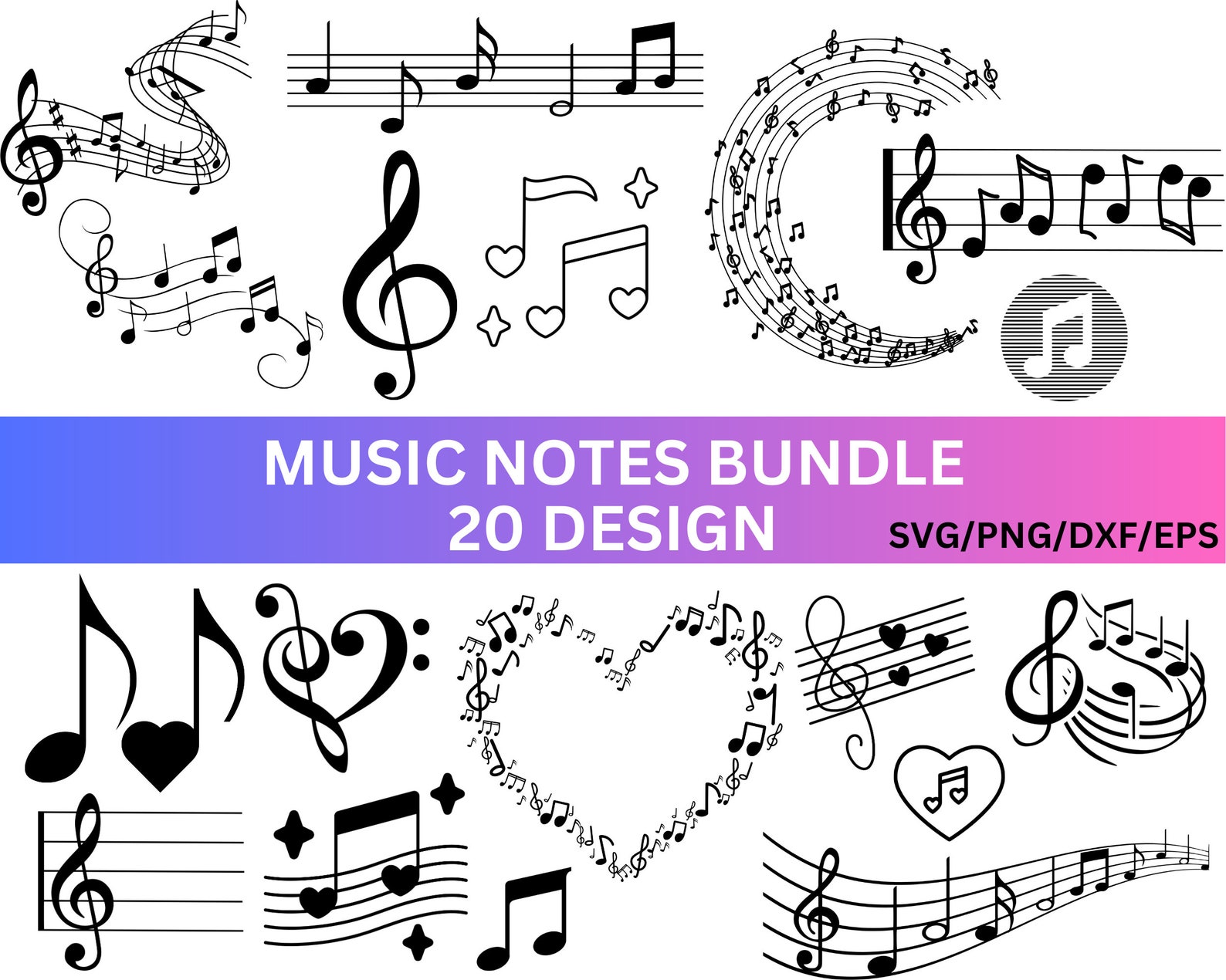 Music Notes SVG Music Note Svg Music Teacher (Instant Download) - Etsy