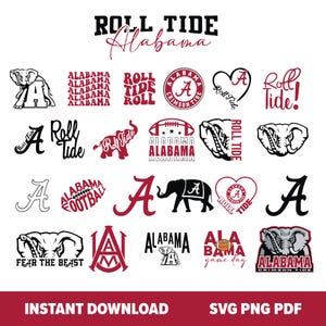 Alabama Svg, Alabama Png, Alabama Crimson Svg, Roll Tide Png, Crimson Svg, Alabama Football Svg, Alabama Sign Svg, Crimson Tide Svg, Png