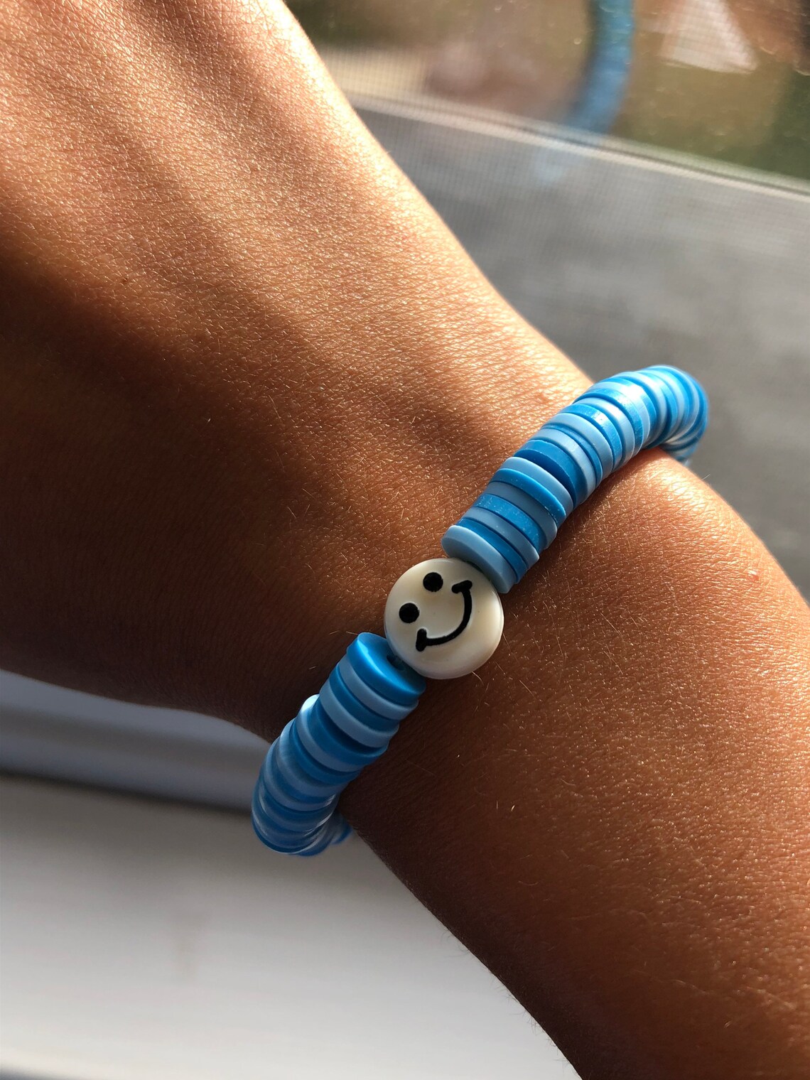 Clay Smiley Face Bracelet Etsy