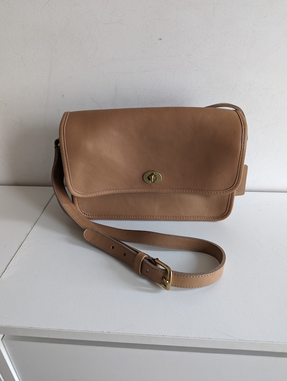 Vintage Coach Compartment Bag Tan Stone 9850 EVC Etsy