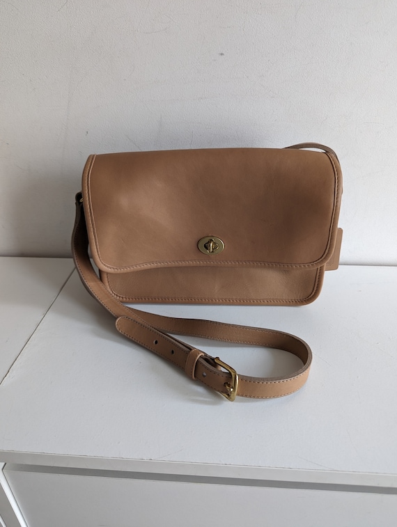 Vintage Coach Compartment Bag Tan/ Stone, #9850, E