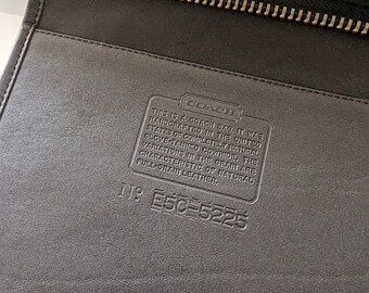COACH コーチ ビジネスバッグ ドキュメントケース 5225 Vintage Coach Document Case #5225, BLACK - Etsy