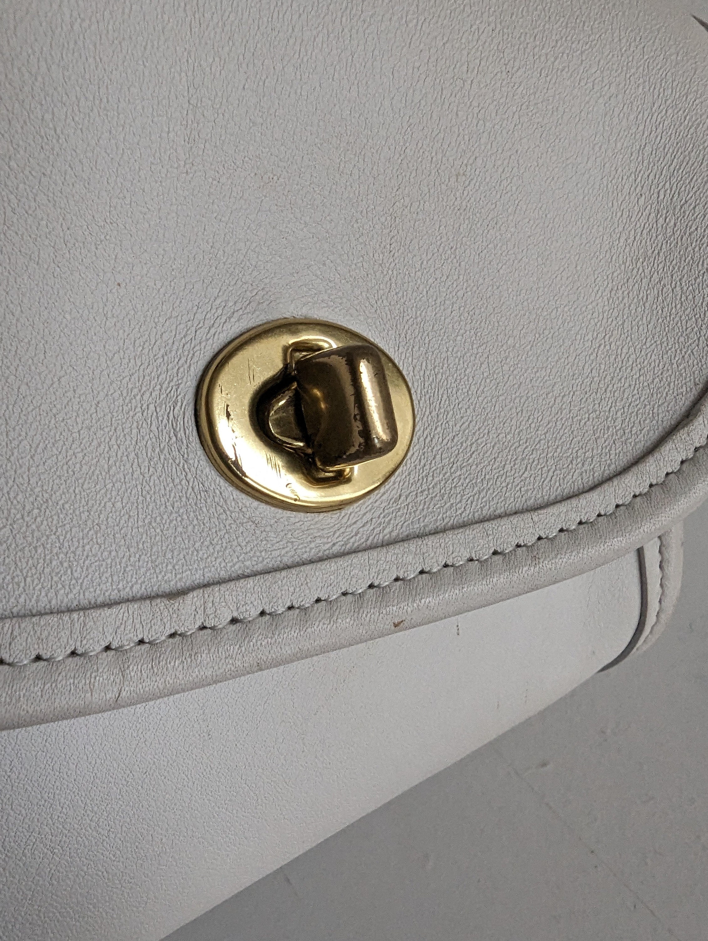 Vintage Coach Emmie Flap Bag #9018 White - Etsy