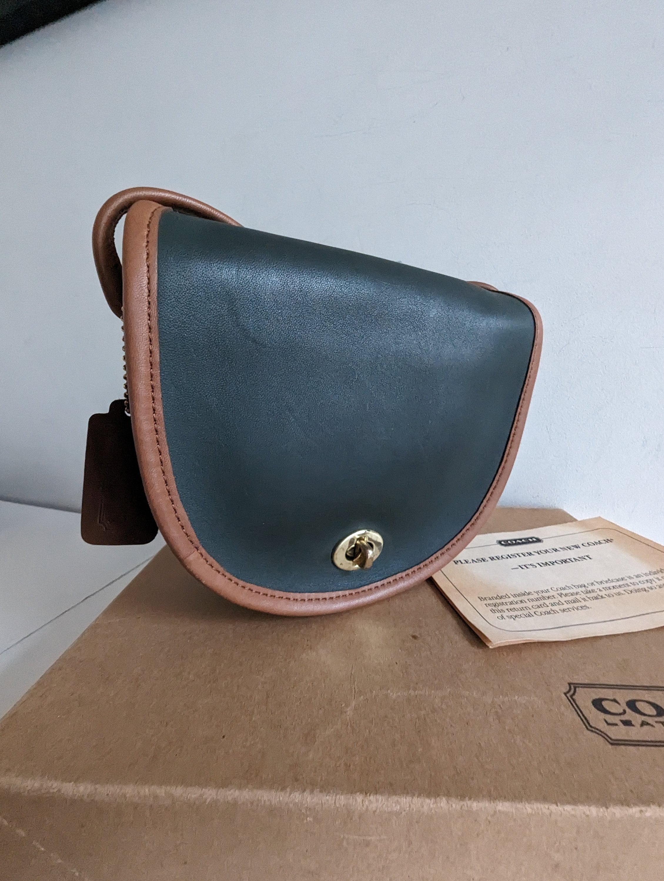 Vintage Coach Spectator Mini Bag #6285 Green/tabac in Original