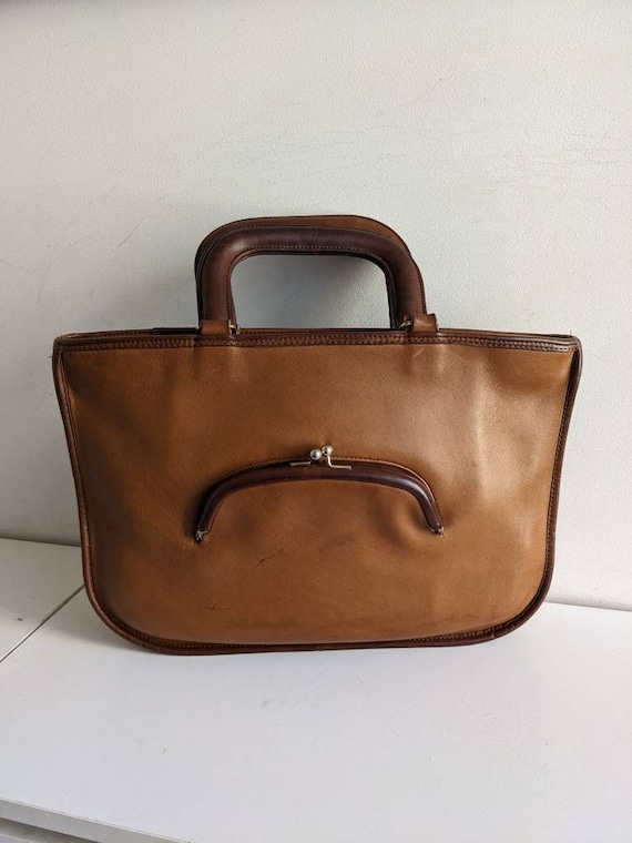 Vintage Coach Watermelon Tote in Tabac New York City Glue in Serial Number Etsy