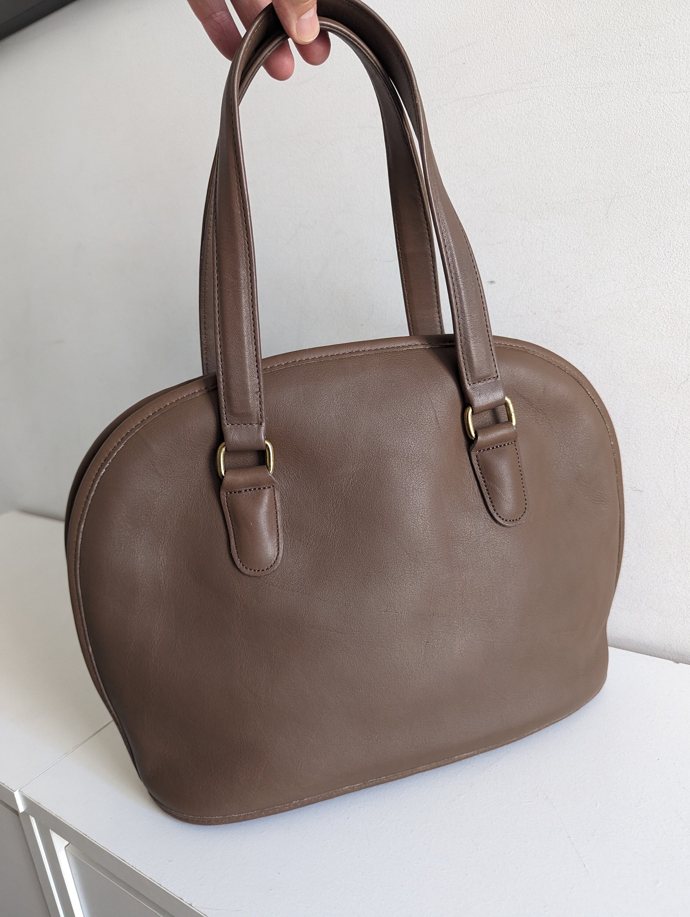 バッグ Vintage Coach Pelham Zip Green Handbag Vintage Coach Pelham Zip Taupe EVC - Etsy