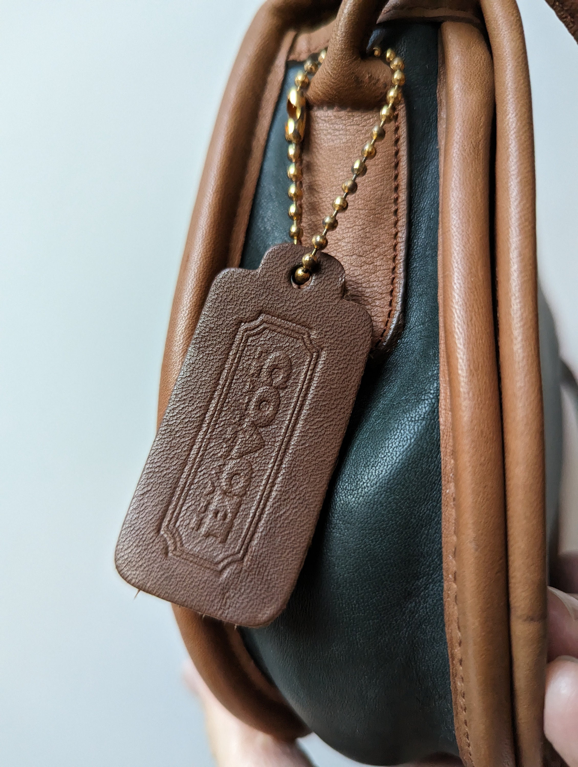 Vintage Coach Spectator Mini Bag #6285 Green/tabac - Etsy Vintage Coach Spectator Mini Bag #6285 Green/tabac - Etsy