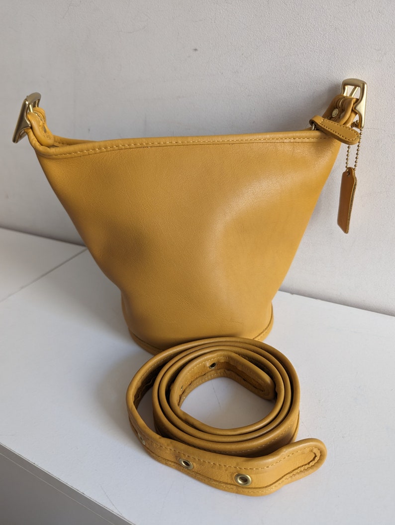 Vintage Coach Maggie Bag Yellow 9019, Duffle Sac Small image 2