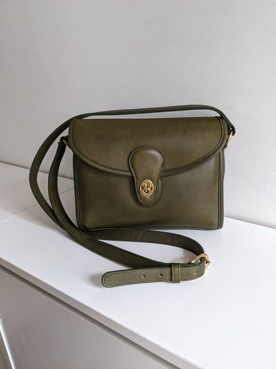 Vintage Coach Devon Bag 9908 Loden Green Olive Rare Color Etsy