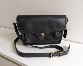 Vintage Coach Kent Bag, BLACK, Crossbody