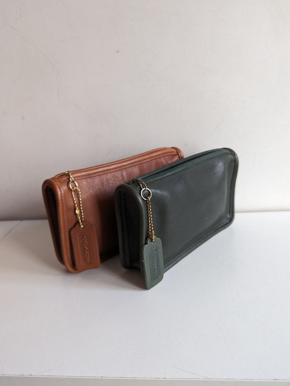 ※値下げVintage Coach Chunky Case COACH VINTAGE CHUNKY CASE BRITISH TAN LEATHER POUCH BAG 7165