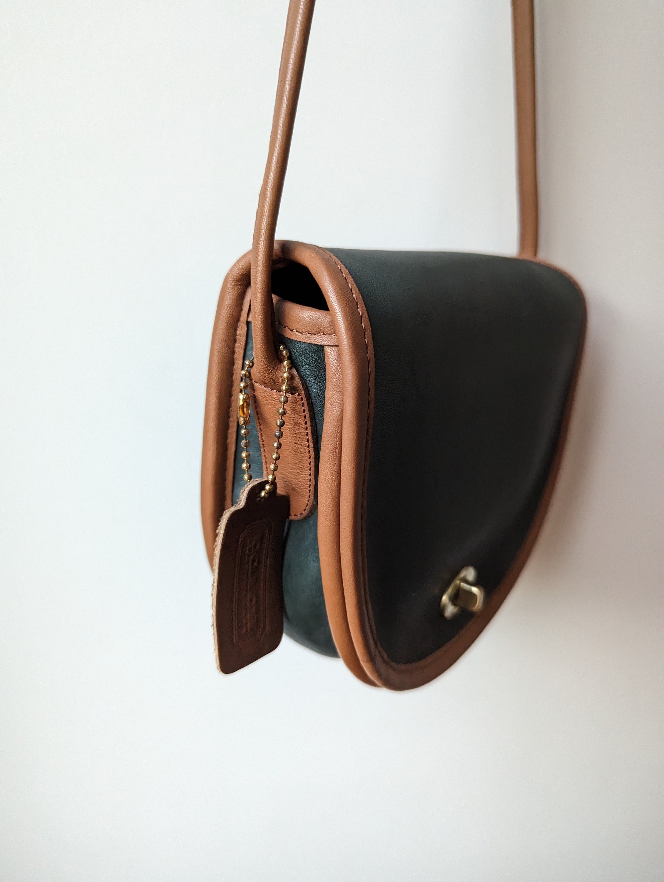 Vintage Coach Spectator Mini Bag #6285 Green/tabac - Etsy Vintage Coach Spectator Mini Bag #6285 Green/tabac - Etsy