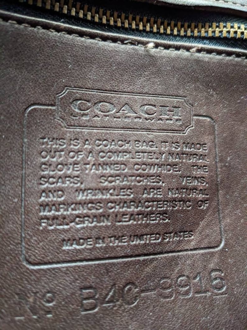 Vintage Coach Kent Bag, Mahogany, Rare Etsy