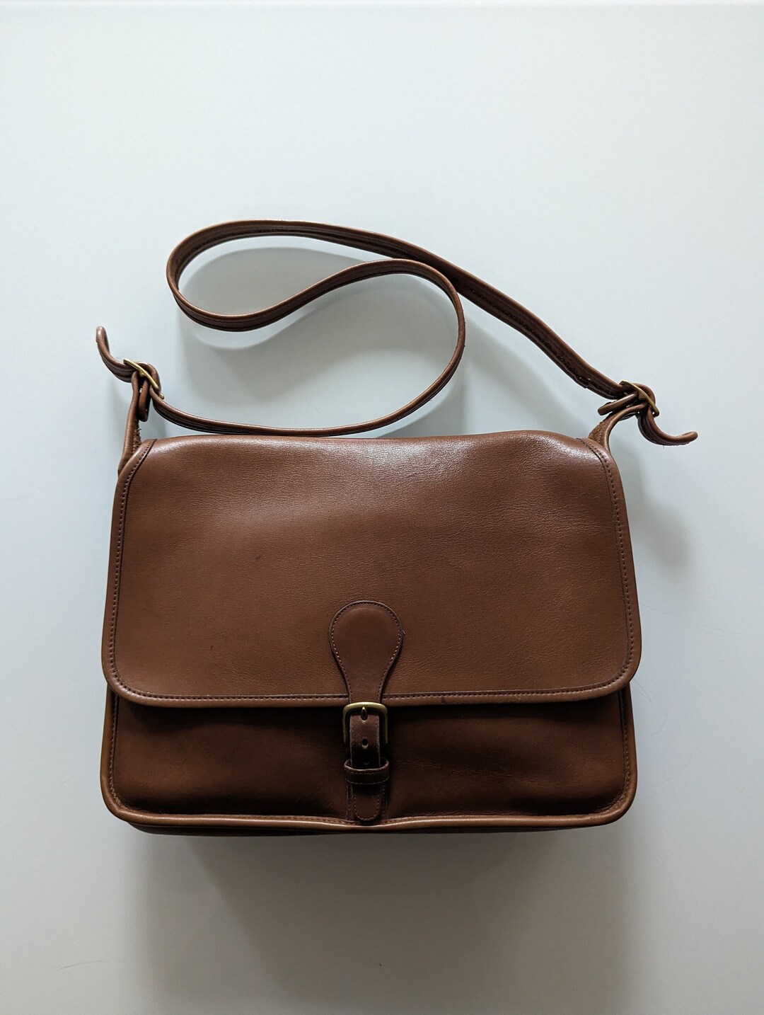 Vintage Coach Letter Brief British Tan, #5210 Rare, New York
