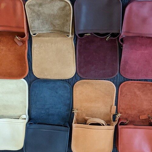 Vintage Coach Geometric Roll Bag, #9045, Custom Colored Green