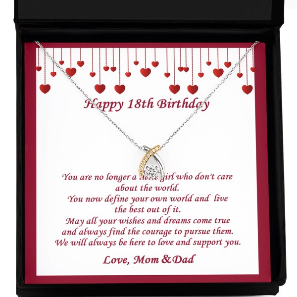 18th Birthday Necklace Etsy