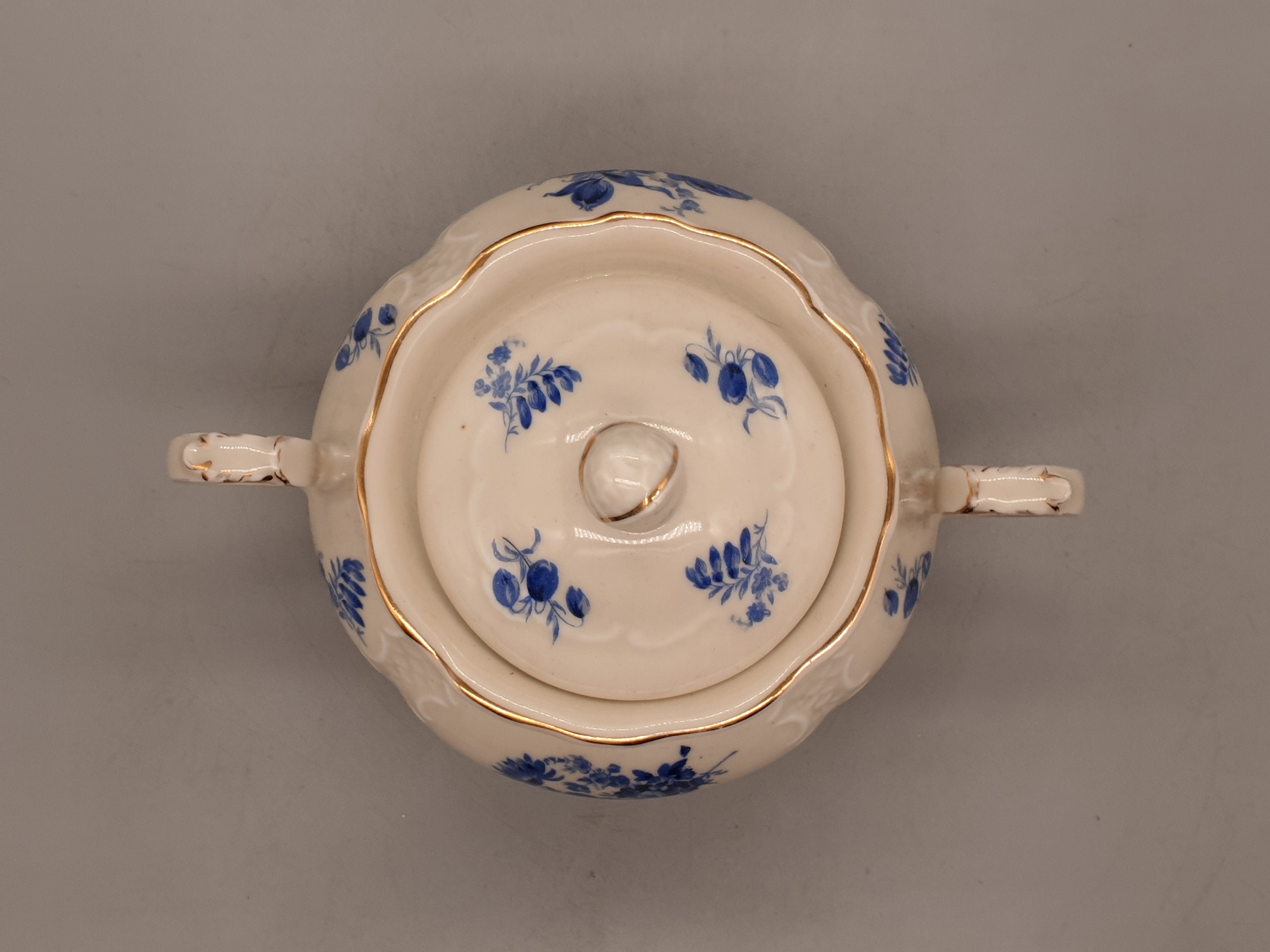 Vintage Mosa Maastricht Sugar Bowl With Floral & Gold Etsy