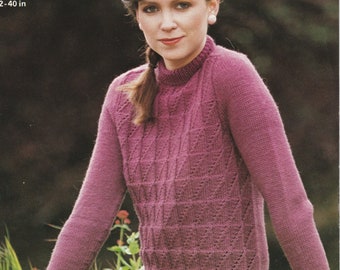 Jaeger Match Maker DK 4888 Country Style, Vintage Knitting Pattern for Ladies Sweater