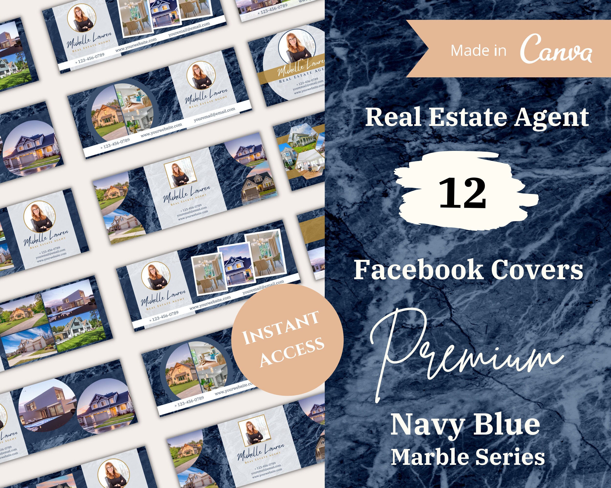 Navy Facebook Cover - Etsy
