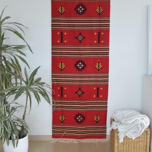 Vintage Finnish Wool Tapestry: Mid-Century Scandinavian Woven Wall Hanging