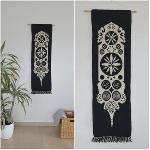 Finnish wall hanging wool tapestry Takana vintage mid century Woven Scandinavian decor