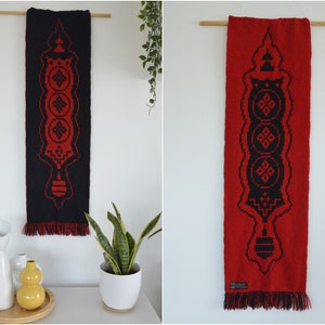 Finnish takana wall hanging wool vintage tapestry mid century decor