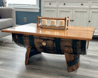 Armstrong wood outlet barrel coffee table