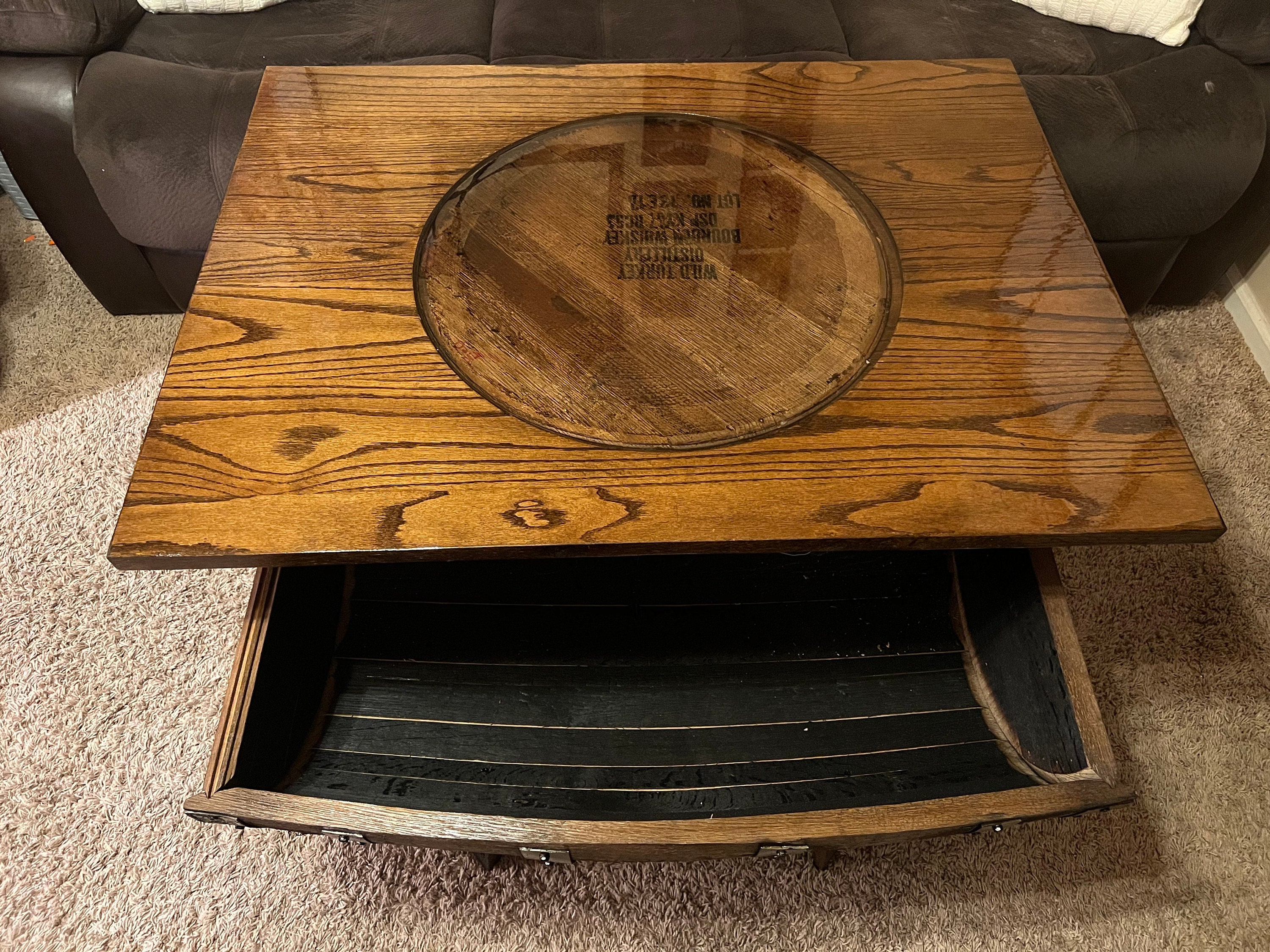 Armstrong wood outlet barrel coffee table