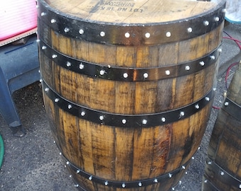 Refinished Half Barrel, half whiskey barrel